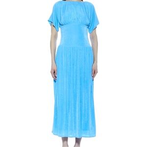 NWT Alexia Admor Luna A-Line Halogen Blue Midi Dress Small 4-6